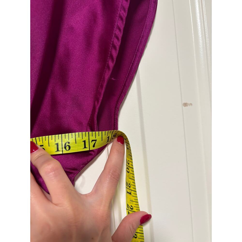 ZARA Magenta Satin Twist Front Crop Top S - Picture 6 of 8